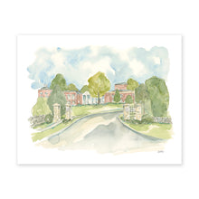 Load image into Gallery viewer, Limited Edition Vol. 3 Print “Montgomery Bell Academy - Entrance” watercolor art prints by Elizabeth Wade
